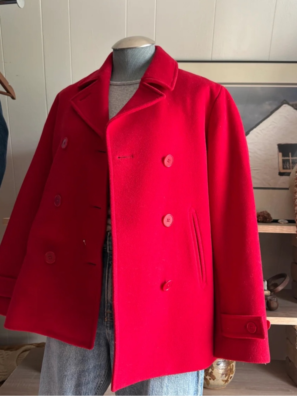Lands’end size 4 100% wool coat size 4 petite